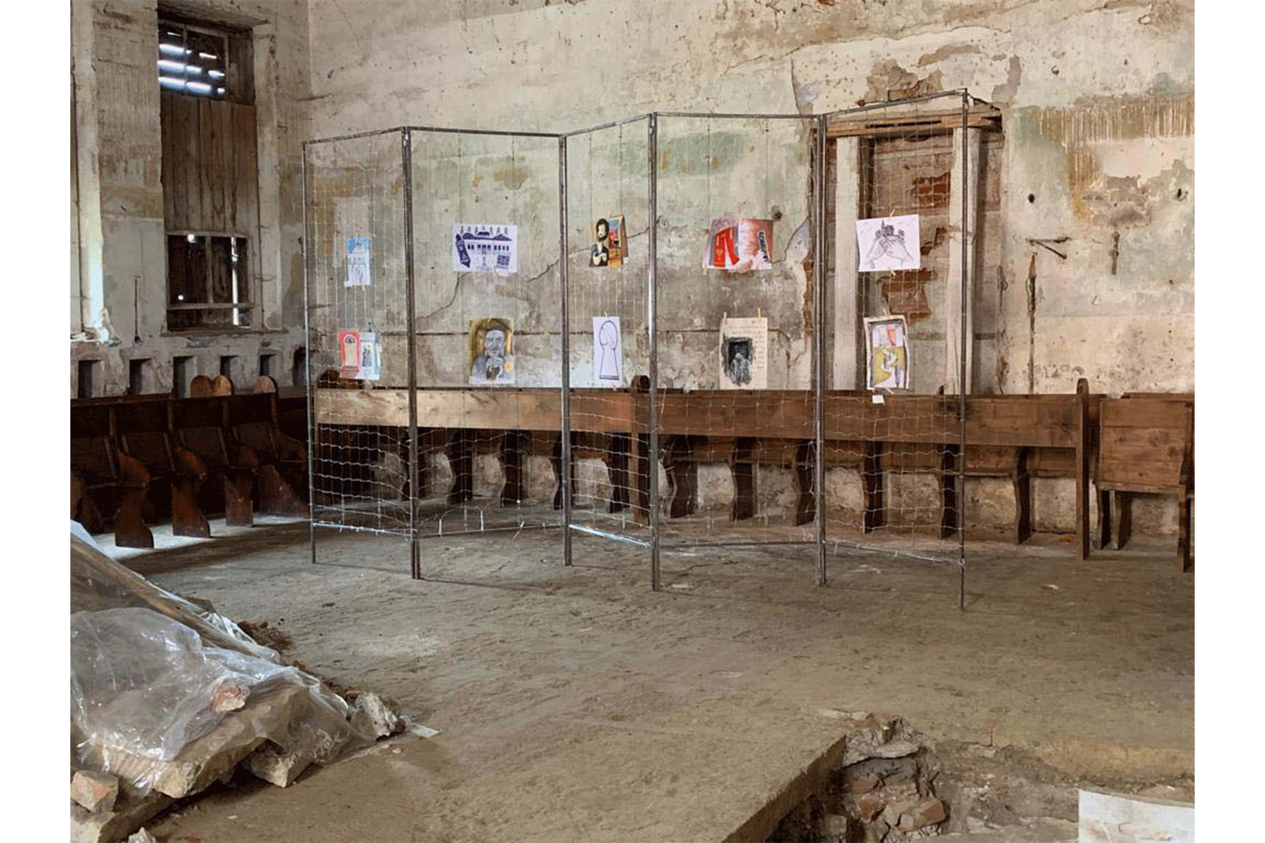 Display of the Artwork Contest submissions inside the Old Synagogue