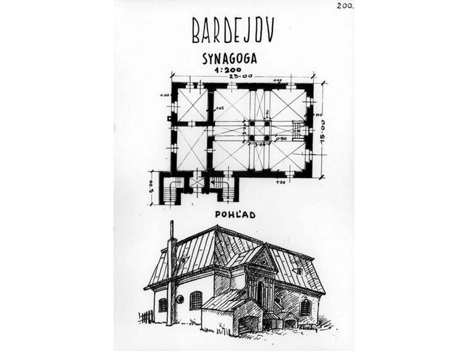 Floor plan of Bardejov Old Synagogue