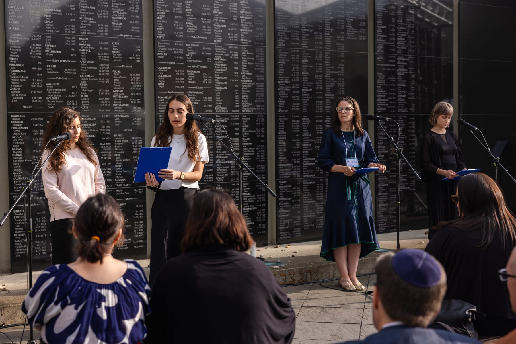 The poem “Resistance” By Haim Gouri and Monia Avrahmi was recited in Hebrew, English, and Slovak.